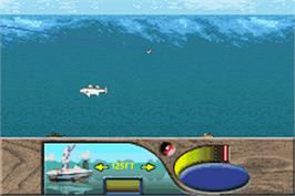 In game image of Monster! Bass Fishing on the Nintendo Game Boy Advance.
