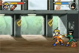 In game image of Naruto: Ninja Council 2 on the Nintendo Game Boy Advance.