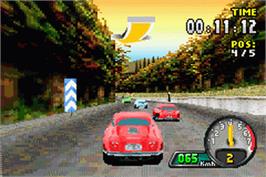 In game image of Need for Speed: Porsche Unleashed on the Nintendo Game Boy Advance.