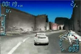 In game image of Need for Speed Underground on the Nintendo Game Boy Advance.