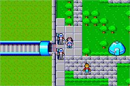 In game image of Phantasy Star Collection on the Nintendo Game Boy Advance.