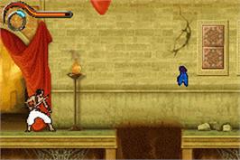 In game image of Prince of Persia: The Sands of Time on the Nintendo Game Boy Advance.