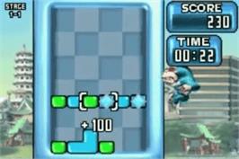 In game image of Rampage Puzzle Attack on the Nintendo Game Boy Advance.