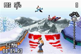 In game image of SSX Tricky on the Nintendo Game Boy Advance.