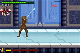 In game image of Star Wars: Episode II - Attack of the Clones on the Nintendo Game Boy Advance.