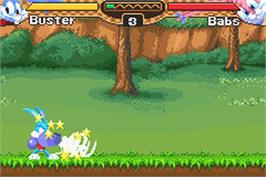 In game image of Tiny Toon Adventures: Buster's Bad Dream on the Nintendo Game Boy Advance.