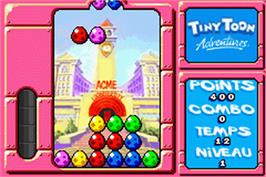 In game image of Tiny Toon Adventures: Wacky Stackers on the Nintendo Game Boy Advance.