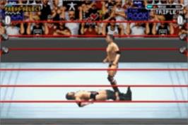 In game image of WWE Road to Wrestlemania X8 on the Nintendo Game Boy Advance.