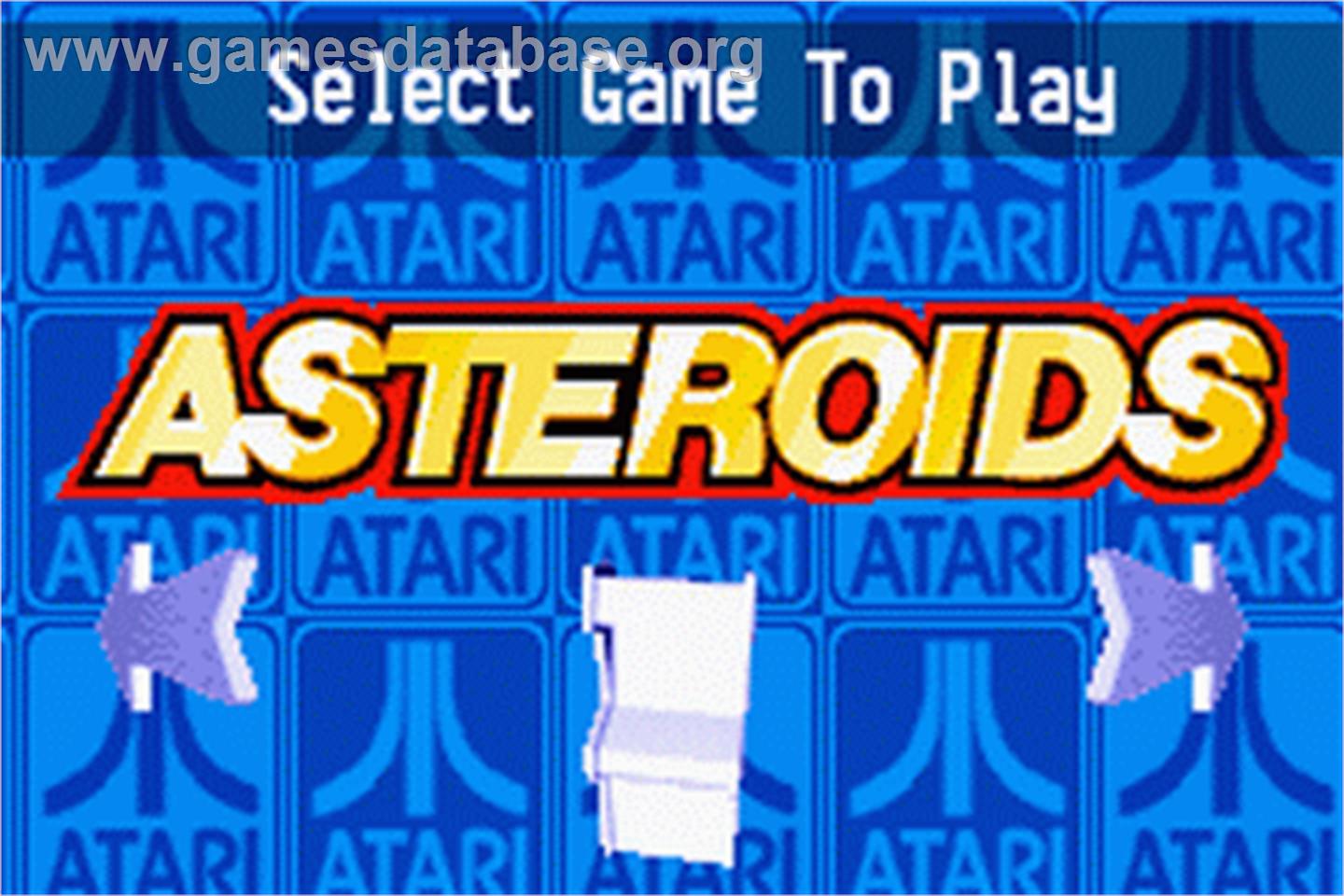 Atari Anniversary Advance - Nintendo Game Boy Advance - Artwork - In Game