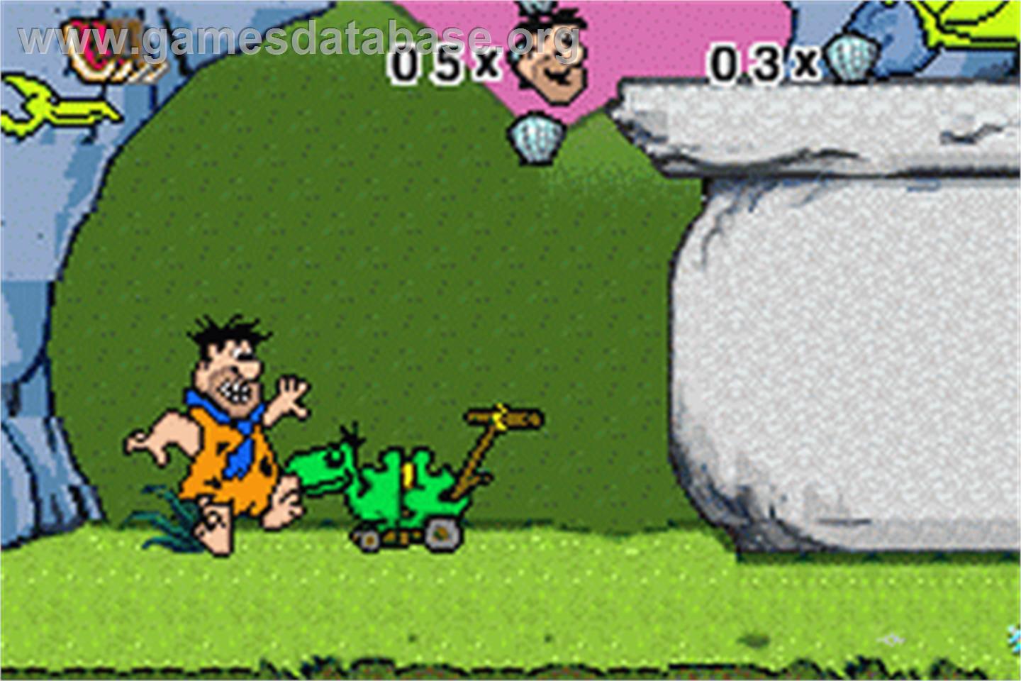 Flintstones: Big Trouble in Bedrock - Nintendo Game Boy Advance - Artwork - In Game