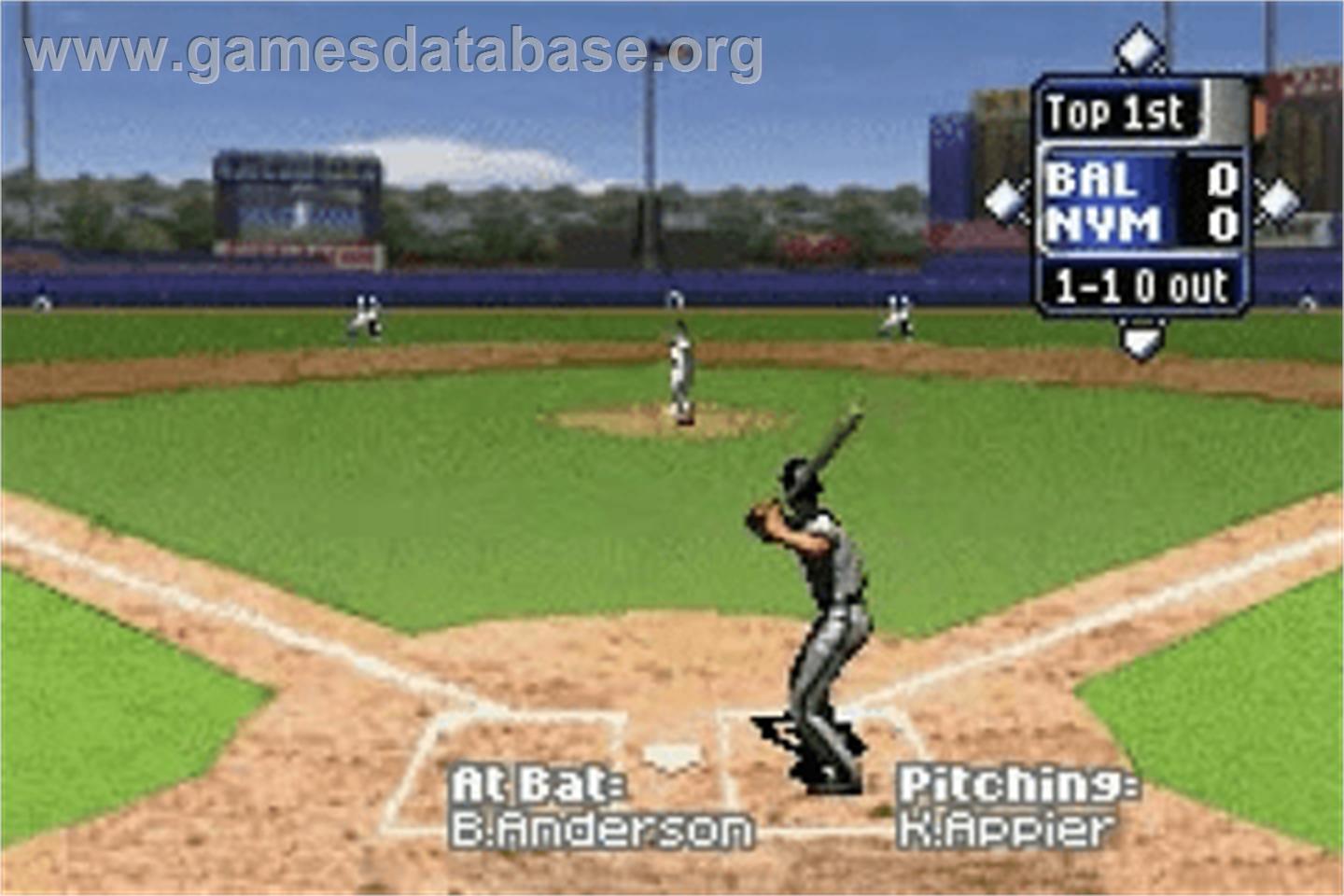 High Heat Major League Baseball 2002 - Nintendo Game Boy Advance - Artwork - In Game
