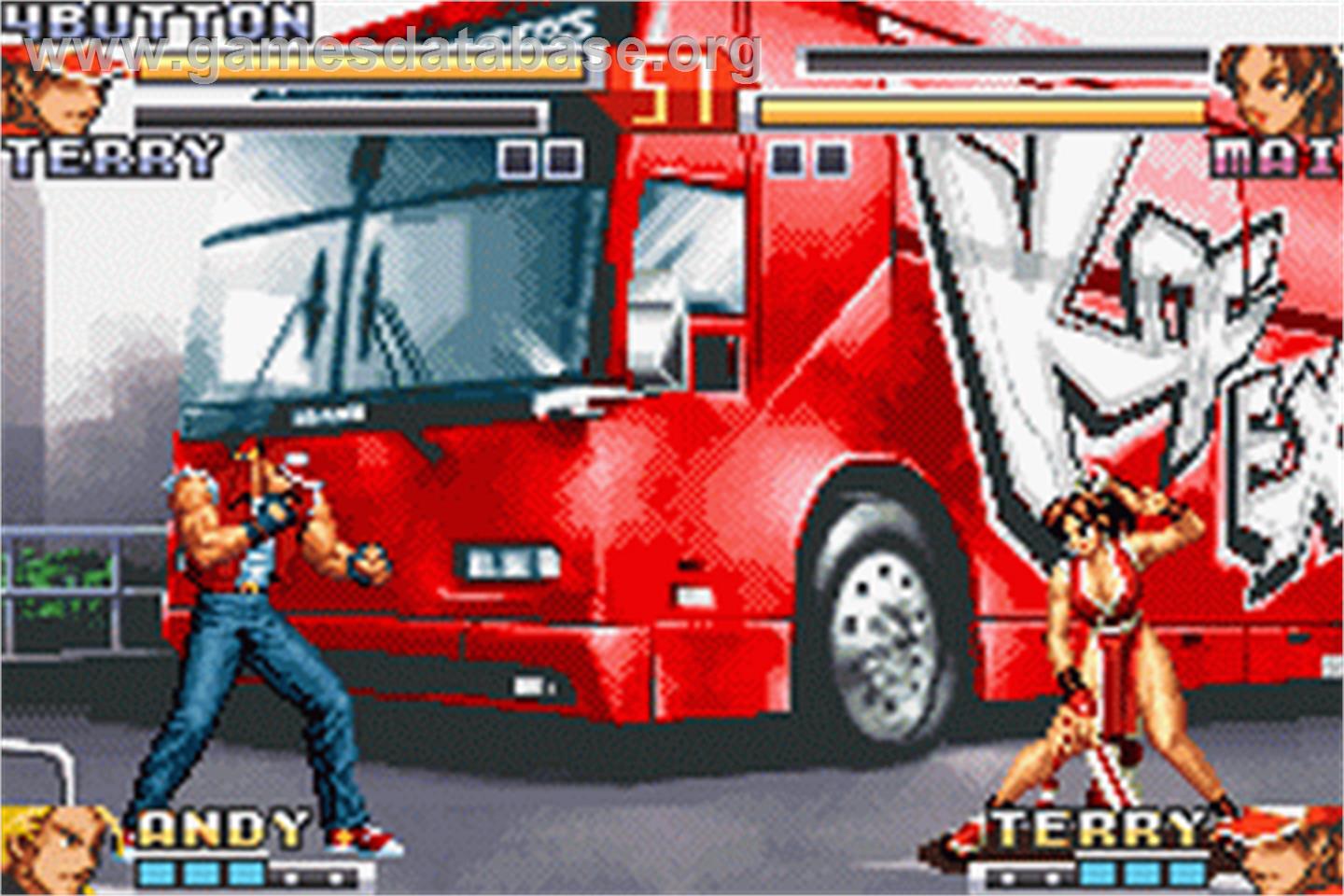 King of Fighters EX2: Howling Blood - Nintendo Game Boy Advance - Artwork - In Game