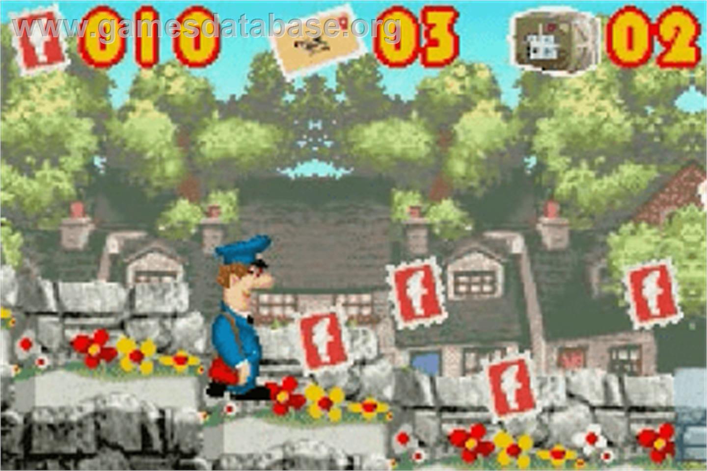 Postman Pat and the Greendale Rocket - Nintendo Game Boy Advance - Artwork - In Game