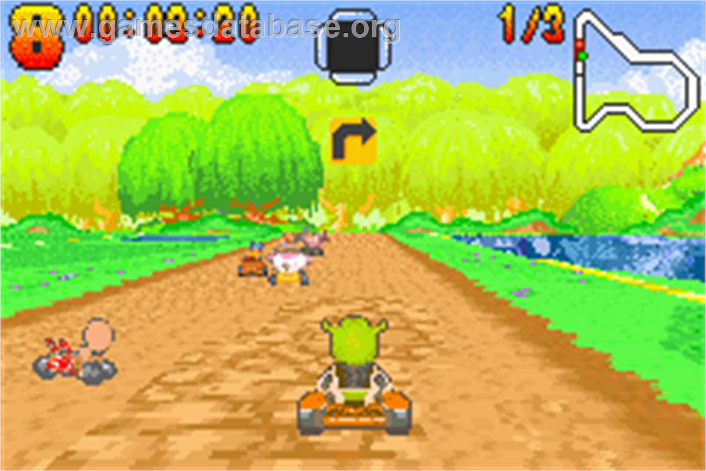 Shrek: Swamp Kart Speedway - Nintendo Game Boy Advance - Artwork - In Game