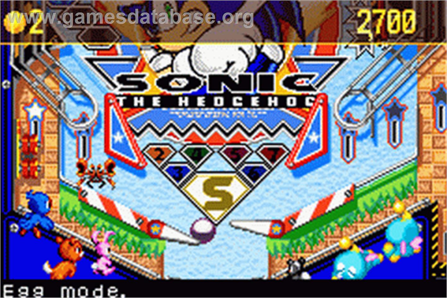 Sonic Pinball Party - Nintendo Game Boy Advance - Artwork - In Game