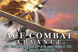 Title screen of Ace Combat Advance on the Nintendo Game Boy Advance.