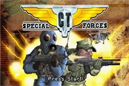 Title screen of CT Special Forces on the Nintendo Game Boy Advance.