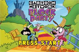 Title screen of Cartoon Network Block Party on the Nintendo Game Boy Advance.