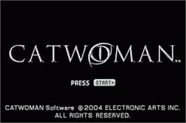 Title screen of Catwoman on the Nintendo Game Boy Advance.