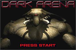 Title screen of Dark Arena on the Nintendo Game Boy Advance.