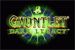 Title screen of Gauntlet Dark Legacy on the Nintendo Game Boy Advance.