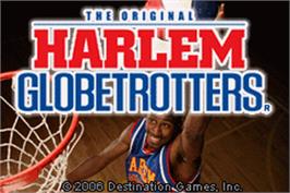 Title screen of Harlem Globetrotters: World Tour on the Nintendo Game Boy Advance.
