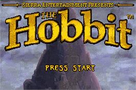 Title screen of Hobbit on the Nintendo Game Boy Advance.