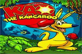 Title screen of Kao the Kangaroo on the Nintendo Game Boy Advance.