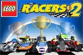 Title screen of LEGO Racers 2 on the Nintendo Game Boy Advance.