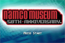 Title screen of Namco Museum 50th Anniversary on the Nintendo Game Boy Advance.