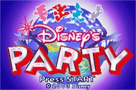 Title screen of Party on the Nintendo Game Boy Advance.