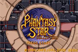 Title screen of Phantasy Star Collection on the Nintendo Game Boy Advance.