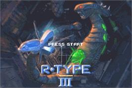 Title screen of R-Type III: The Third Lightning on the Nintendo Game Boy Advance.