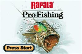 Title screen of Rapala Pro Fishing on the Nintendo Game Boy Advance.