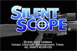 Title screen of Silent Scope on the Nintendo Game Boy Advance.