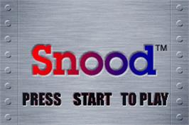 Title screen of Snood on the Nintendo Game Boy Advance.