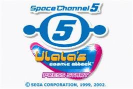 Title screen of Space Channel 5: Ulala's Cosmic Attack on the Nintendo Game Boy Advance.