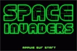 Title screen of Space Invaders on the Nintendo Game Boy Advance.