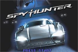 Title screen of Spy Hunter on the Nintendo Game Boy Advance.