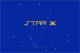 Title screen of Star X on the Nintendo Game Boy Advance.
