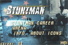 Title screen of Stuntman on the Nintendo Game Boy Advance.