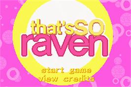 Title screen of That's So Raven on the Nintendo Game Boy Advance.