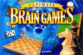 Title screen of Ultimate Brain Games on the Nintendo Game Boy Advance.