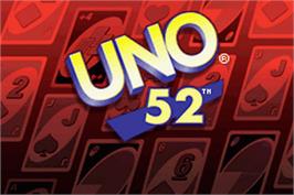 Title screen of Uno 52 on the Nintendo Game Boy Advance.