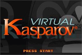 Title screen of Virtual Kasparov on the Nintendo Game Boy Advance.