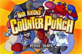Title screen of Wade Hixton's Counter Punch on the Nintendo Game Boy Advance.