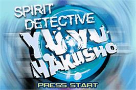 Title screen of Yu Yu Hakusho: Spirit Detective on the Nintendo Game Boy Advance.