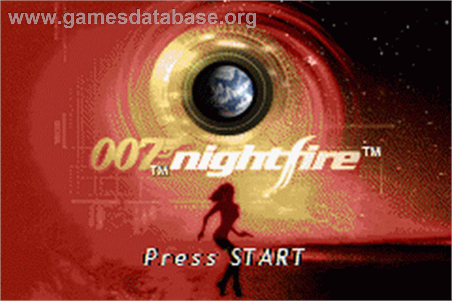 007: Nightfire - Nintendo Game Boy Advance - Artwork - Title Screen
