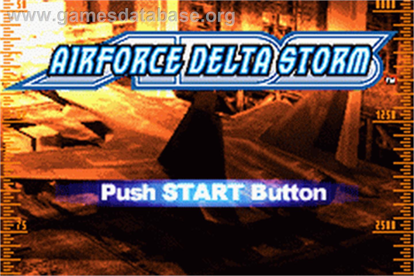 Air Force Delta Storm - Nintendo Game Boy Advance - Artwork - Title Screen