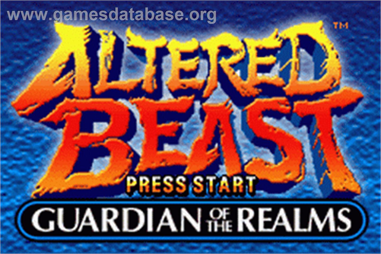 Altered Beast: Guardian of the Realms - Nintendo Game Boy Advance - Artwork - Title Screen